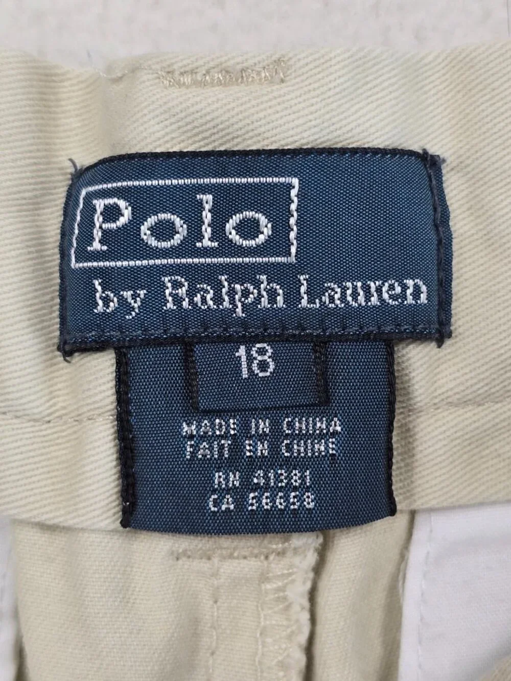 Polo By Ralph Lauren Beige Khaki Cotton Shorts Boys Youth Size 18
